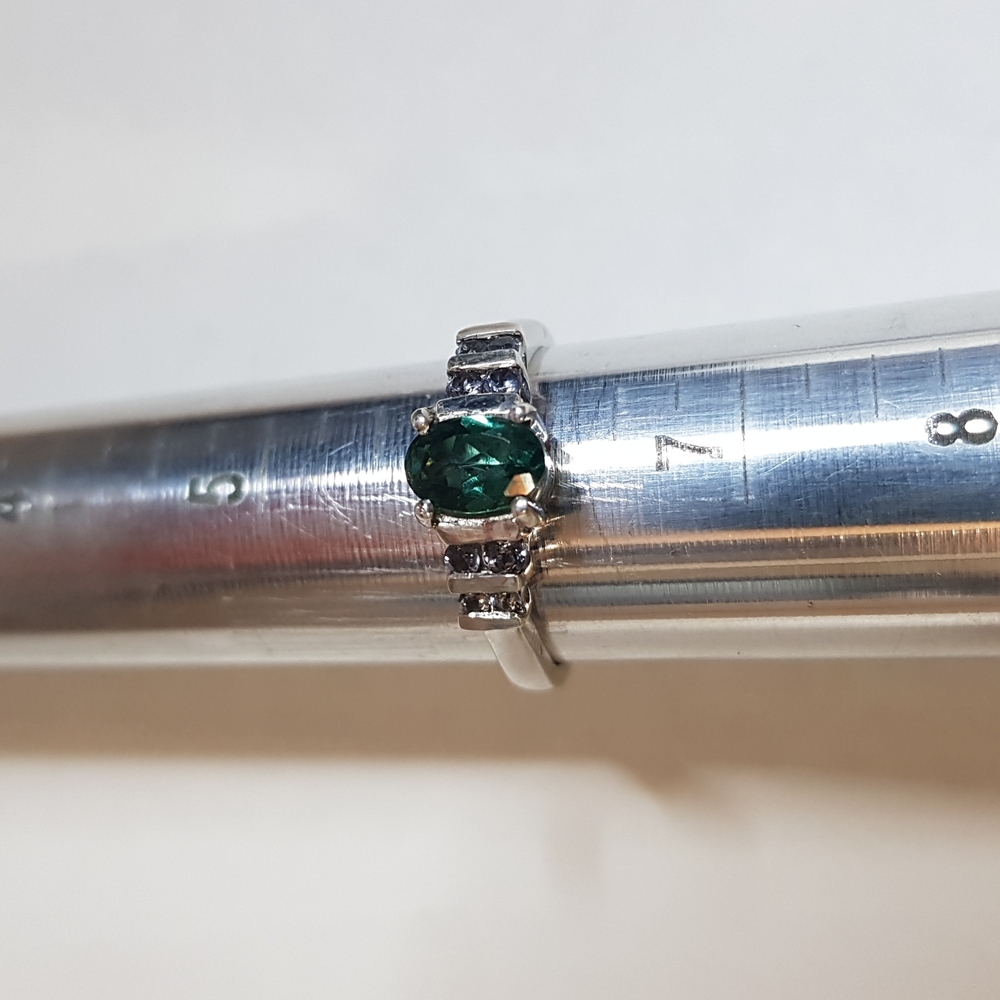 Russian Diopside and Silver Ring